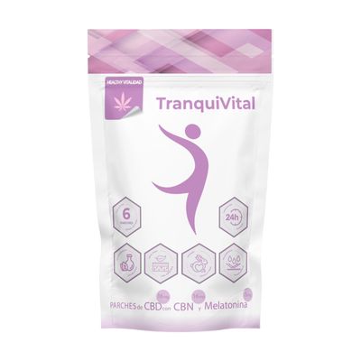 PARCHES DE CBD Y CBN CON MELATONINA TRANQUIVITAL  ( 6 Unidades)