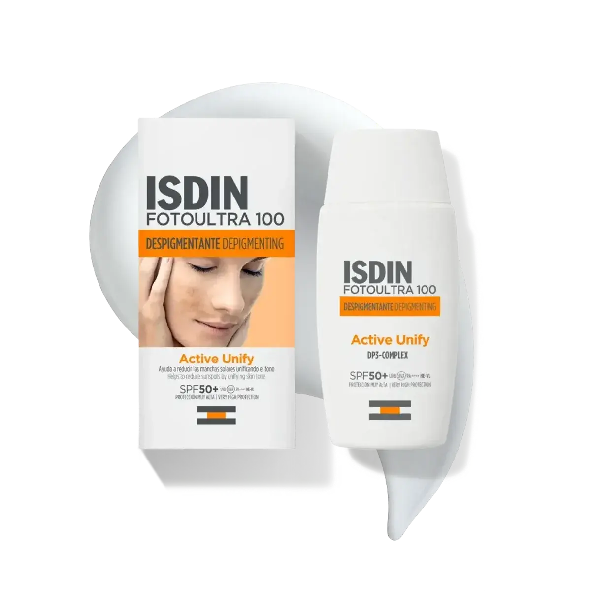 ISDIN - Crema fotoprotectora facial FotoUltra 100 Active Unify SPF 50+ con DP3-Complex® 50 ml