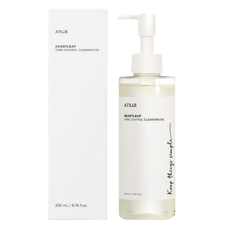 Anua - Aceite limpiador facial Heartleaf Pore Control para doble limpieza, desmaquillante  200 ml