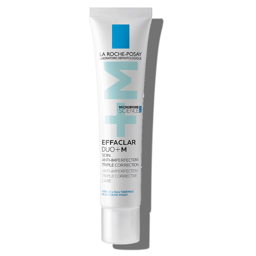 La Roche-Posay - Crema EFFACLAR DUO+M para piel grasa y acneica, tratamiento triple anti-imperfecciones con Phylobioma, corrige marcas de acné y controla el sebo, 40 ml
