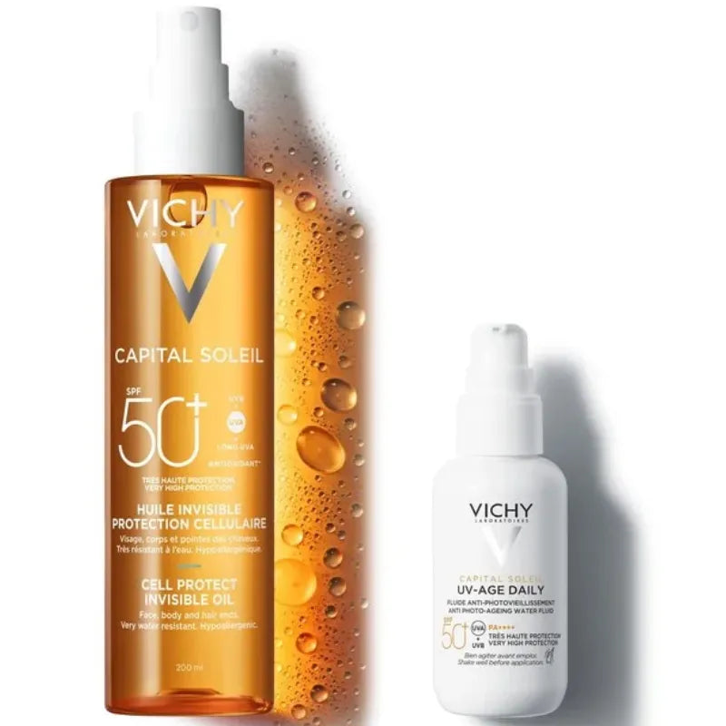 Vichy - Aceite solar Capital Soleil Cell Protect Oil SPF50+  200 ml