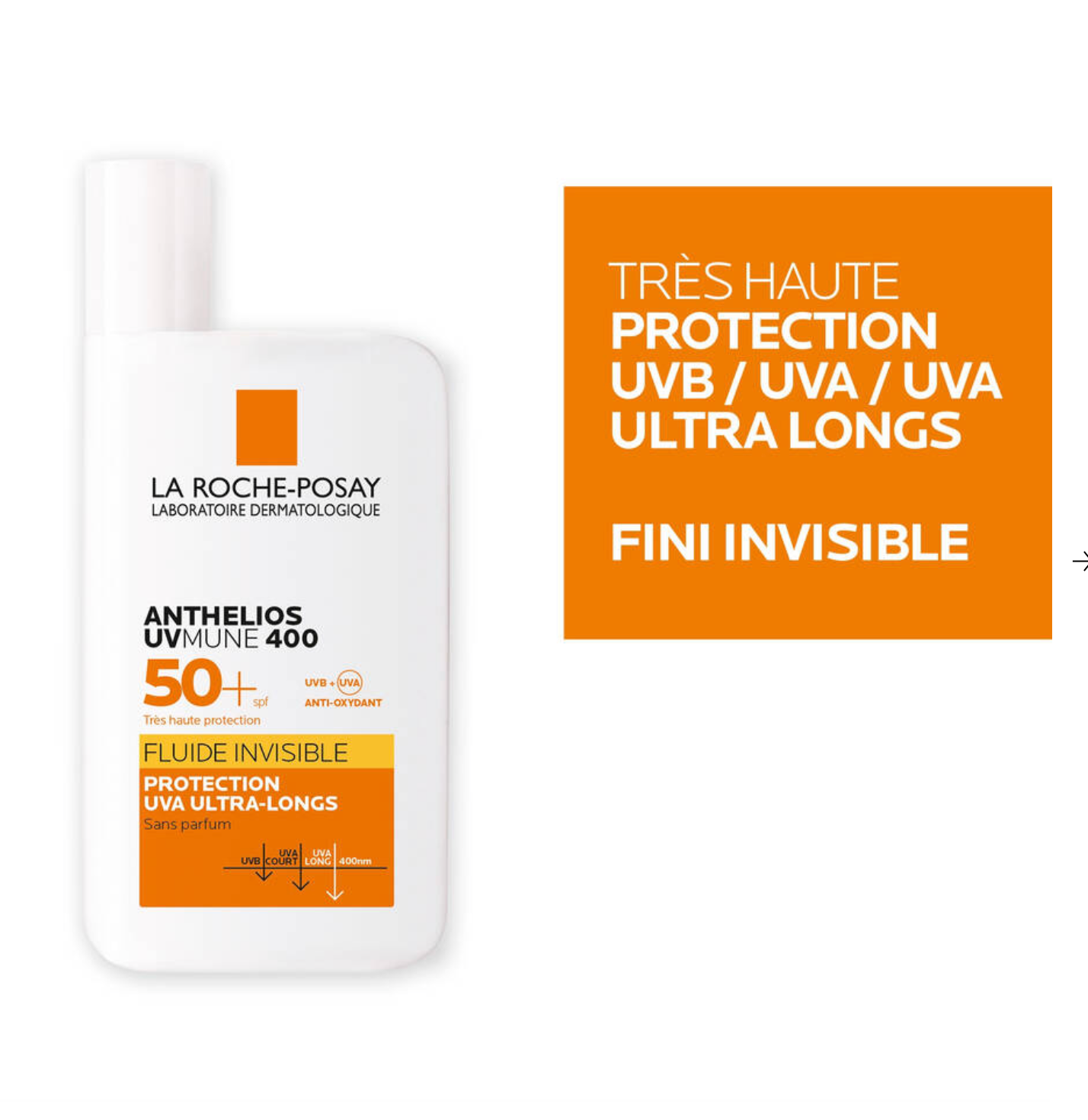 LA ROCHE-POSAY - Anthelios UVMune 400 Crema Solar Fluida Invisible Sin Perfume SPF 50+