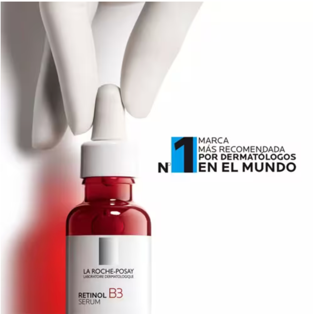 La Roche-Posay - Sérum Retinol B3 facial antiedad con retinol y vitamina B3 para piel sensible, recomendado por dermatólogos, mejora luminosidad, tono uniforme y reduce arruga