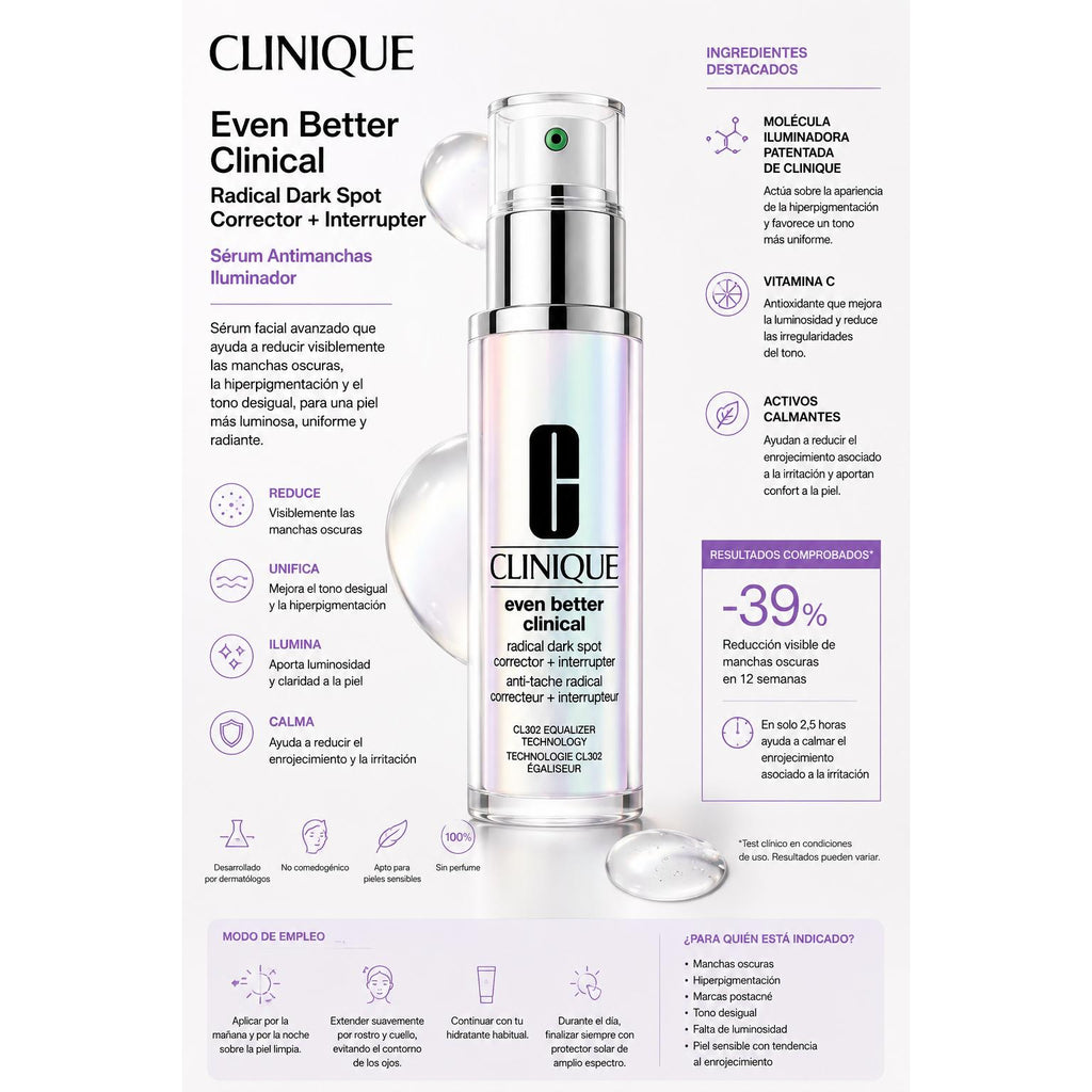 CLINIQUE EVEN BETTER CLINICAL RADICAL DARK SPOR CORRECTOR+INTERRUPTER 50ML