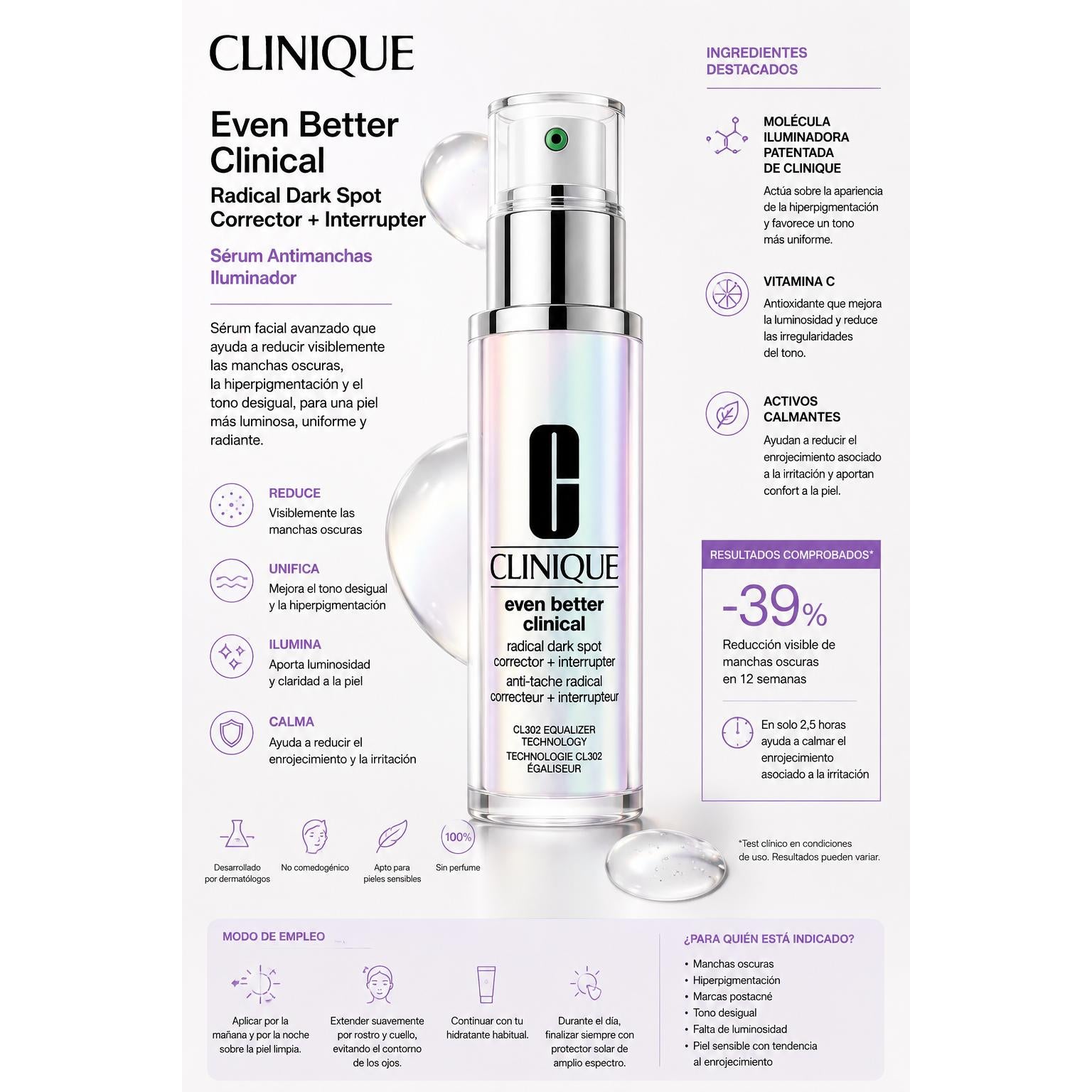 CLINIQUE EVEN BETTER CLINICAL RADICAL DARK SPOR CORRECTOR+INTERRUPTER 50ML