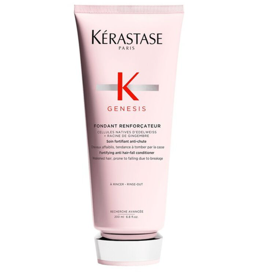Kérastase - Acondicionador Genesis Fondant Reinforcateur 200 ml fortificante antirotura para cabello fino, sin sulfatos ni siliconas, hidrata profundamente y reduce la caída por rotura hasta un 97% con sistema completo