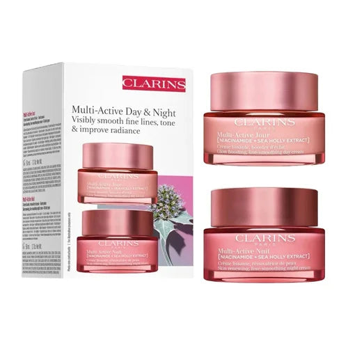 Clarins - Set tratamiento antiedad Multi-Active para piel de 30+  2 Unidades 50ml