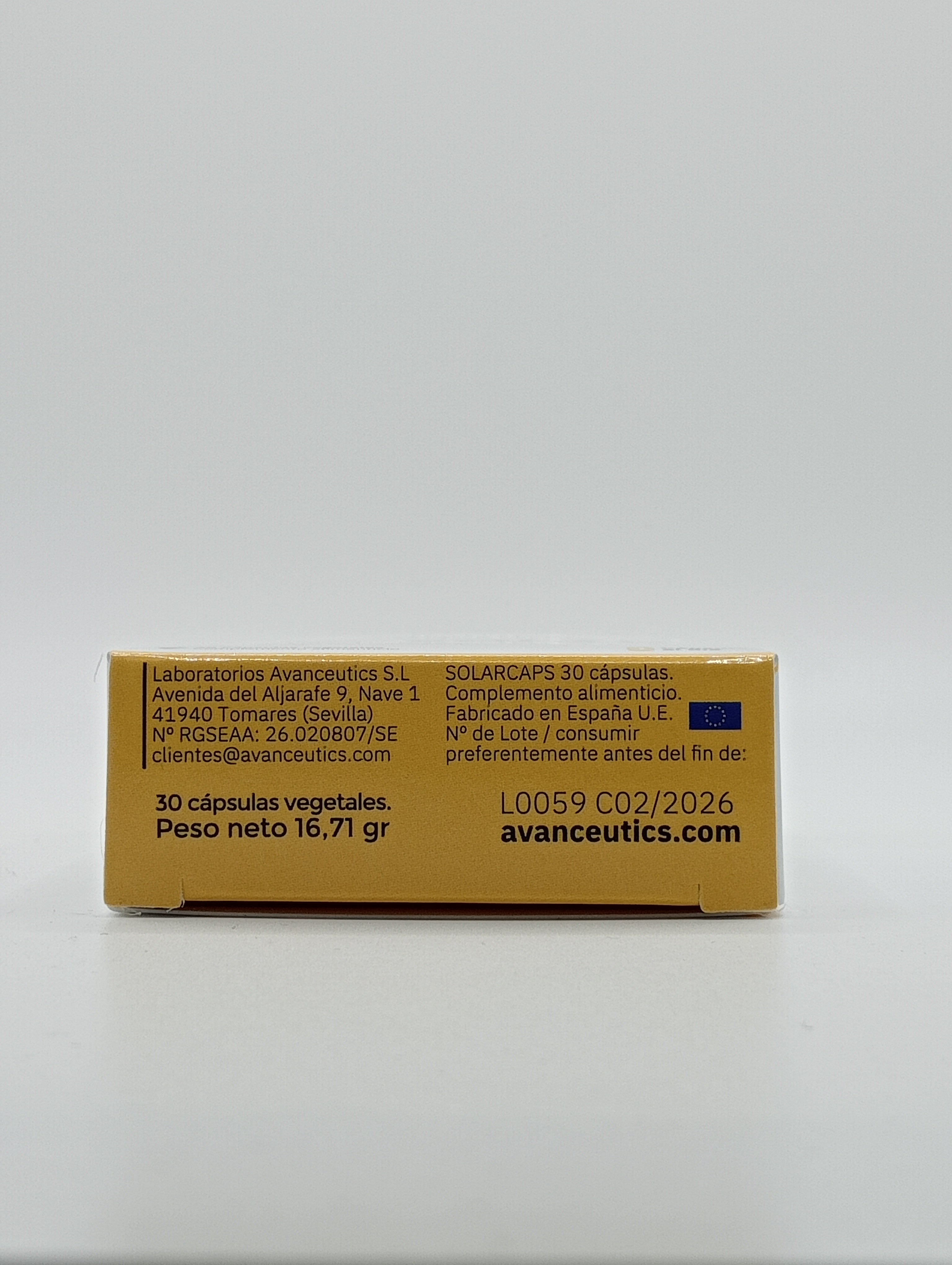 SOLAR Booster cápsulas solares Avanceutics - 30 CÁPSULAS