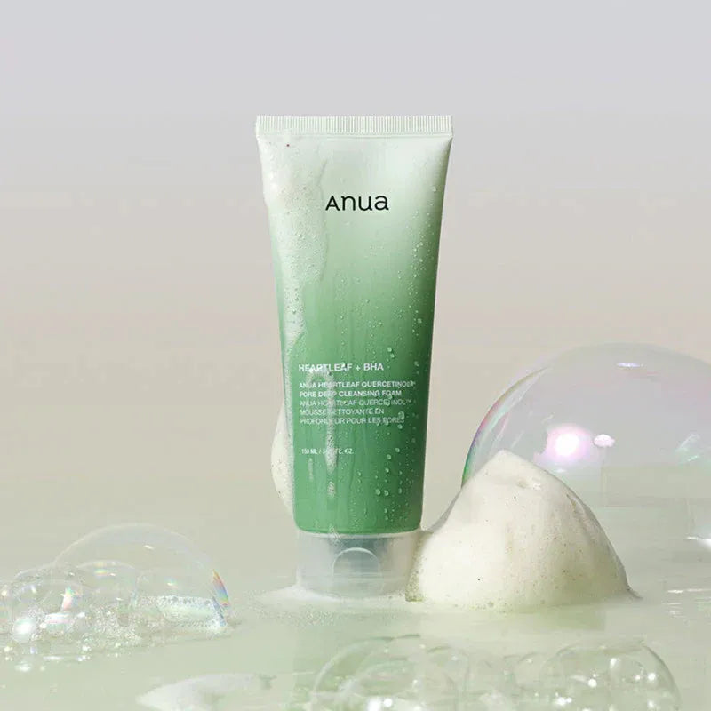 Anua - Limpiador facial espumoso Heartleaf Quercetinol Pore Deep Cleansing Foam 150 ml