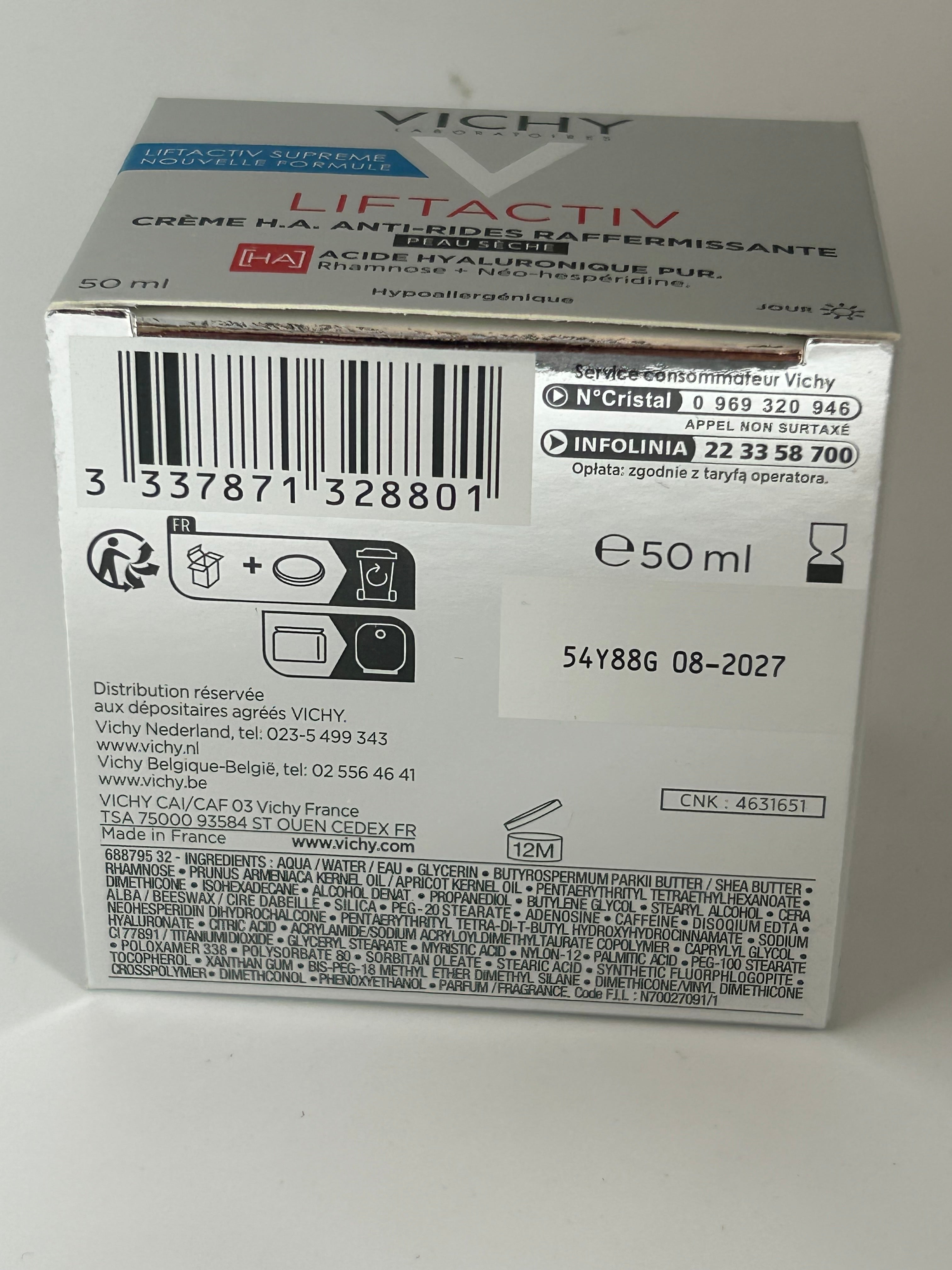 VICHY - LIFTACTIV CREME H.A.ANTI-RIDE RAF. AC HY DAY 50 ML