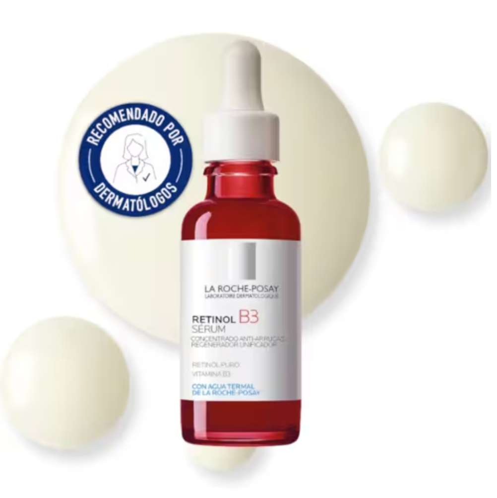 La Roche-Posay - Sérum Retinol B3 facial antiedad con retinol y vitamina B3 para piel sensible, recomendado por dermatólogos, mejora luminosidad, tono uniforme y reduce arruga