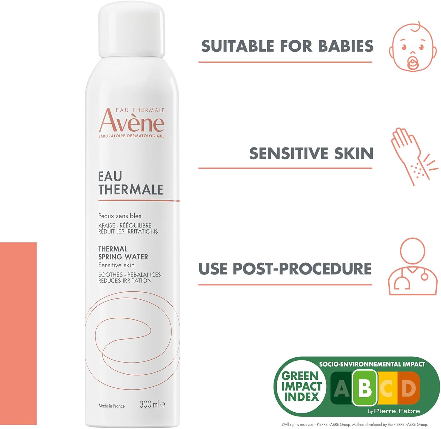Avène - Agua Termal Spray calmante para rostro y cuerpo 300ml