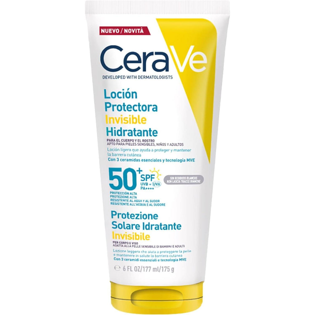 CeraVe - Loción protectora invisible hidratante SPF 50  (177 ml)