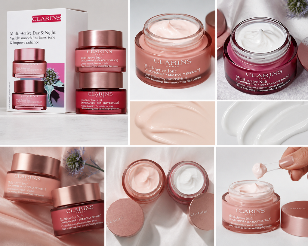 Clarins - Set tratamiento antiedad Multi-Active para piel de 30+  2 Unidades 50ml