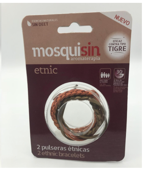 Pulseras Étnicas Mosquisin para Repelente de Mosquitos - Protección 30 Días