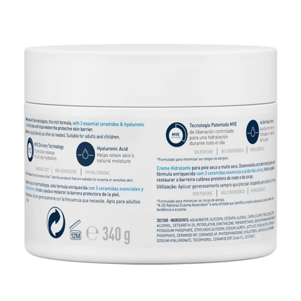 CERAVE - MOUSTURISING CREAM, 340 G