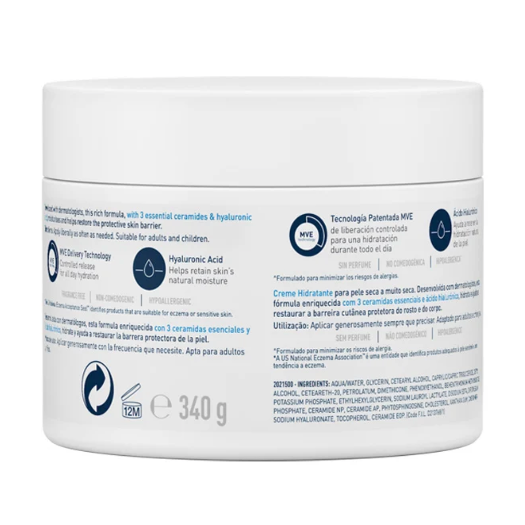 CERAVE - MOUSTURISING CREAM, 340 G