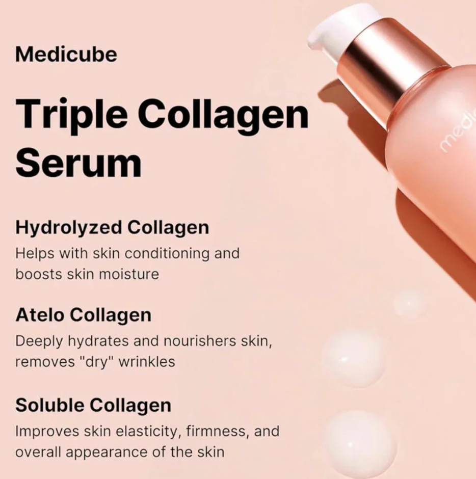 Serum Facial Triple Colágeno 55 ml con Colágeno Hidrolizado, Atelocolágeno y Soluble para Elasticidad, Hidratación Profunda y Glow Rejuvenecedor en Todos los Tipos de Piel