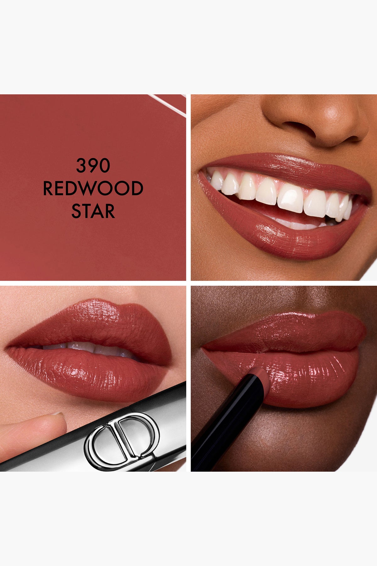 Dior - Barra de labios Rouge Dior On Stage 390 Redwood Star Shine  2,2G