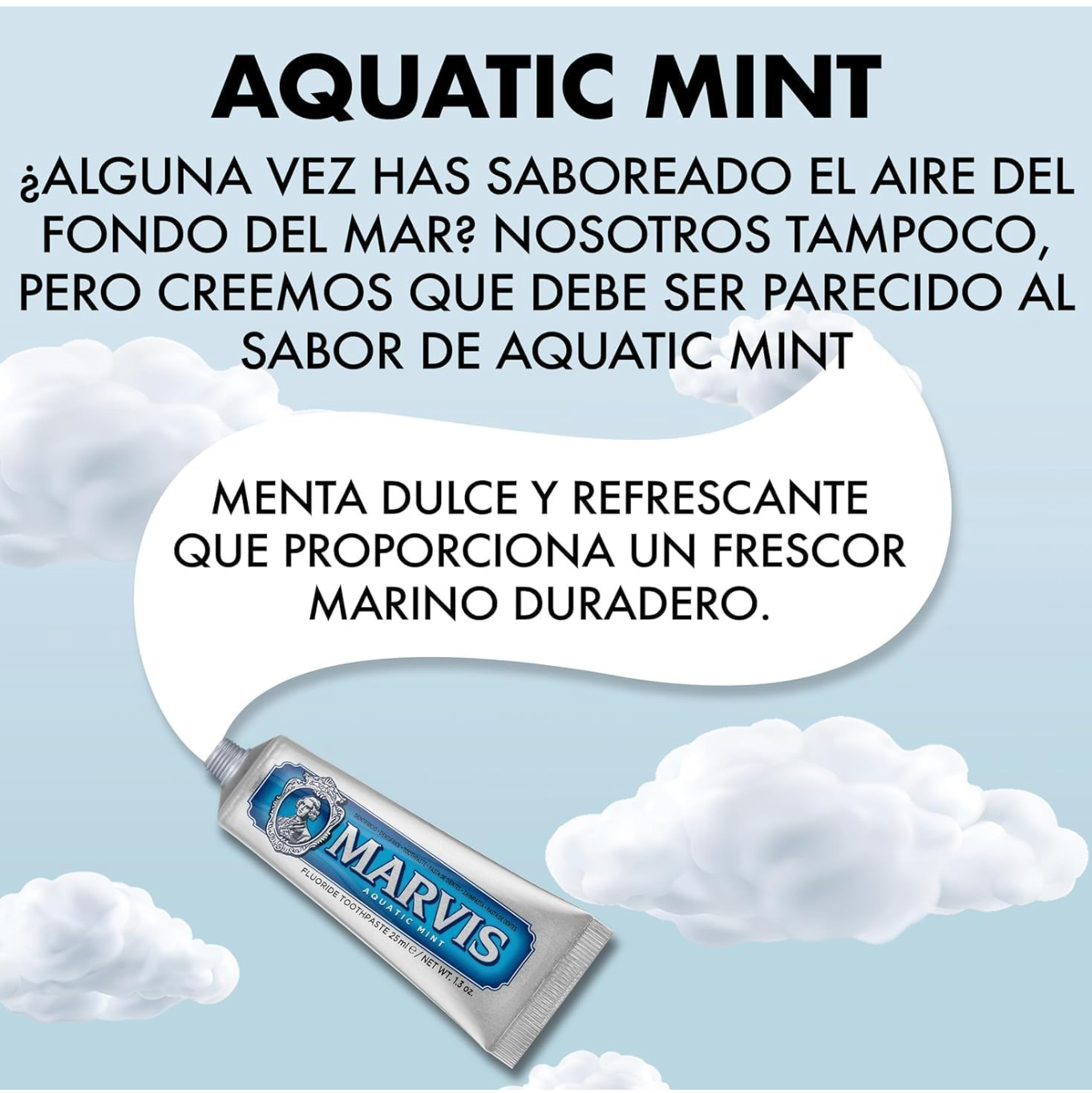 Marvis ( 3 UNIDADES ) Pasta de dientes Menta Acuática 85 ml para prevención de caries, con flúor y xilitol, fórmula vegana concentrada sin conservantes, frescor polar intenso