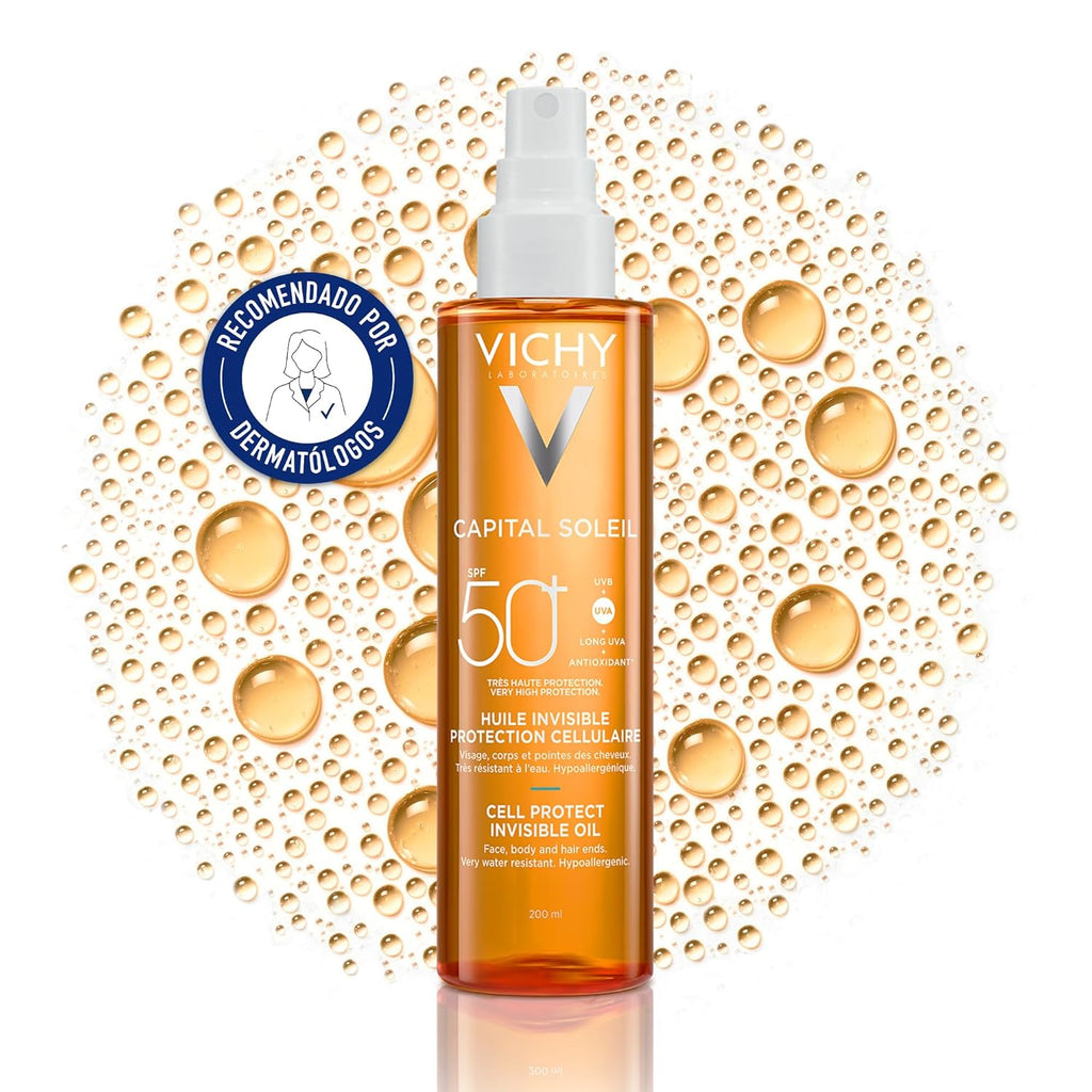 Vichy - Aceite solar Capital Soleil Cell Protect Oil SPF50+  200 ml