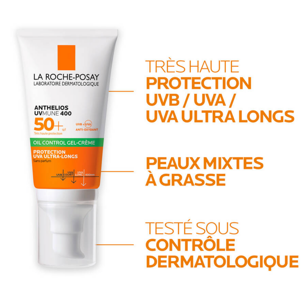 LA ROCHE-POSAY - Anthelios UVMune 400 Gel-Crema Solar Facial Sin Perfume SPF 50+