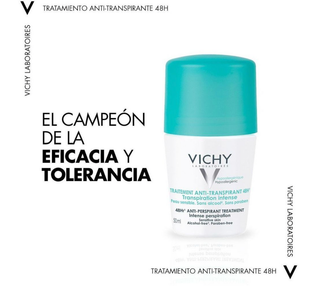 VICHY - Desodorante Traitement Anti-Transpirant 48H Desodorante Roll-On 50 ml