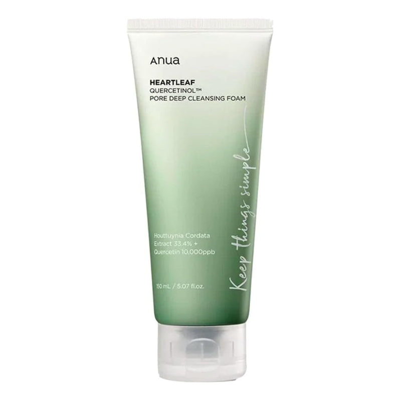 Anua - Espuma limpiadora facial Heartleaf Quercetinol Pore Deep Cleansing Foam 150 m