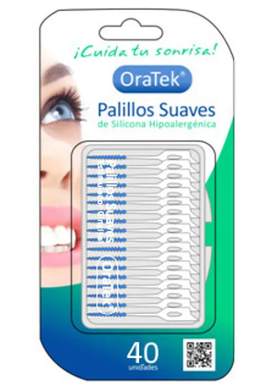 PALILLO INTERDENTAL SUAVE DOBLE ACCIÓN - Oratek - Caja 40 unidades
